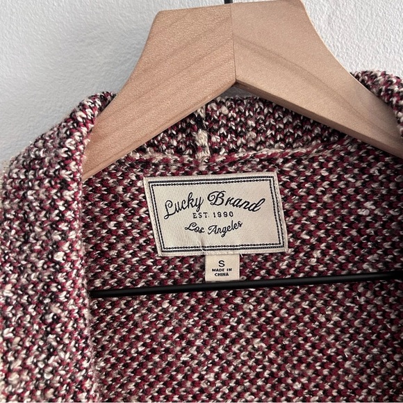 Lucky Brand Open Cardigan Women’s Small Sequoia Intarsia Shawl Sweater Kimono - Picture 6 of 7